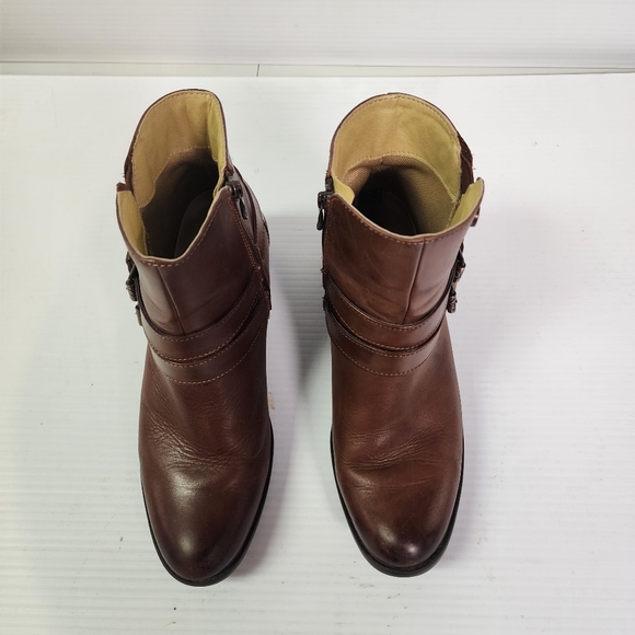 Bussola Antwerpen Avy Nevada Russet Leather Ankle Strap Boots Size 38 - Picture 11 of 11